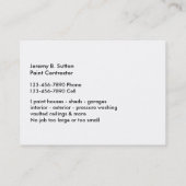 塗装業者の名刺 名刺 (裏面)