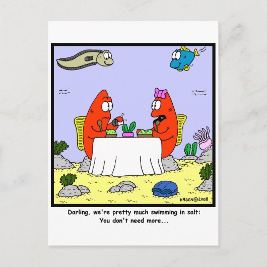 塩が多すぎる ポストカード (正面)