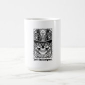 塩っぽいシャムロックのドクロTシャツ コーヒーマグカップ (中央)