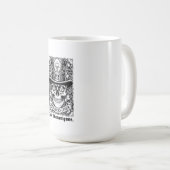 塩っぽいシャムロックのドクロTシャツ コーヒーマグカップ (正面右)