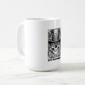 塩っぽいシャムロックのドクロTシャツ コーヒーマグカップ (正面左)