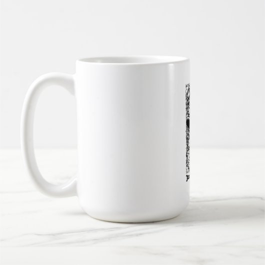 塩っぽいシャムロックのドクロTシャツ コーヒーマグカップ (左)