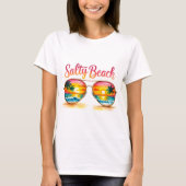 塩っぽいビーチ Tシャツ (正面)