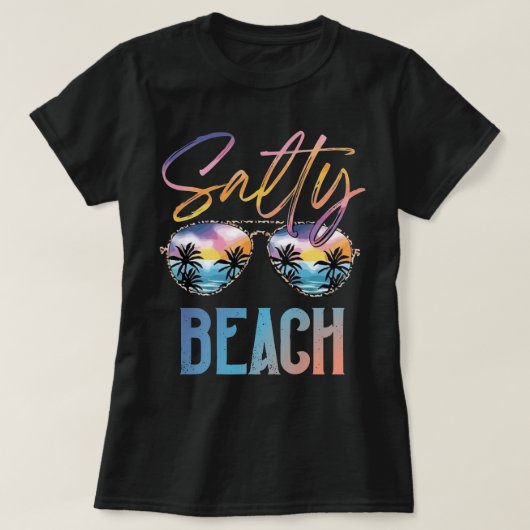 塩っぽいビーチ Tシャツ (デザイン正面)