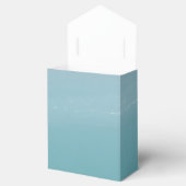 塩っぽい水彩の海の泡 青緑 カスタムギフト フェイバーボックス (オープン)