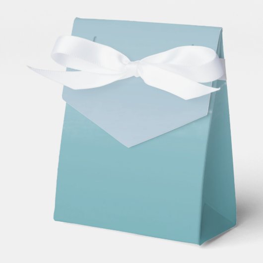 塩っぽい水彩の海の泡 青緑 カスタムギフト フェイバーボックス (正面サイド)