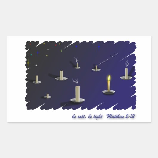 塩で軽い 長方形シール (正面)