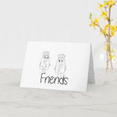 塩とおもしろいコショウのシェイカー最高のズの友だち カード (黄色い花)