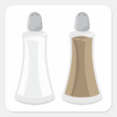 塩とコショウのシェイカー スクエアシール (正面)