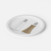 塩とコショウのシェイカー ペーパープレート (アングル)