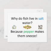 塩とコショウのジョーク ポストカード (正面/裏面)