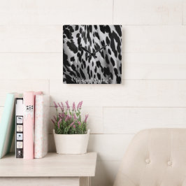 塩とコショウの皮 スクエア壁時計