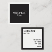 塩とコショウ縁どと正方形 スクエア名刺 (正面/裏面)