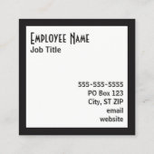 塩とコショウ縁どと正方形 スクエア名刺 (裏面)