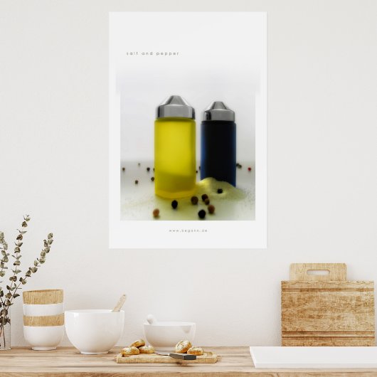 塩とコショウ ポスター (キッチン)