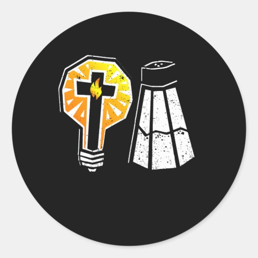 塩と光Be Ye塩バイブル聖句マタイ5 1 ラウンドシール (正面)