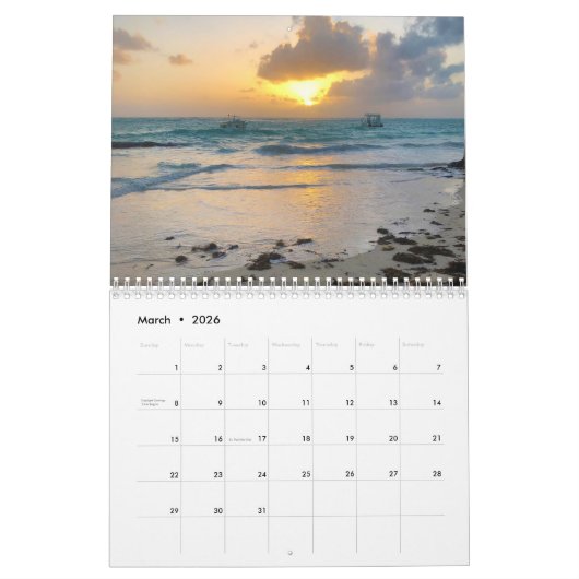 塩と海 カレンダー (3月 2026)