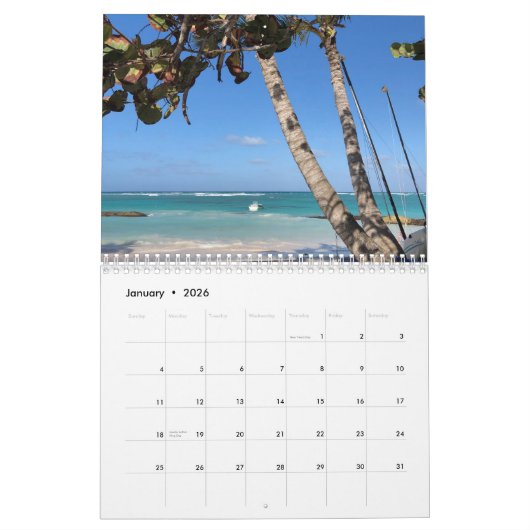 塩と海 カレンダー (1月 2026)