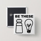 塩と軽いクリスチャンボタンバッジピン 缶バッジ (正面&裏面)