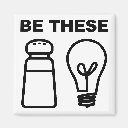 塩と軽いクリスチャン冷蔵庫用マグネット マグネット (正面)