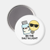 塩と軽いバイブルおもしろいパンだ マグネット (正面/裏面)