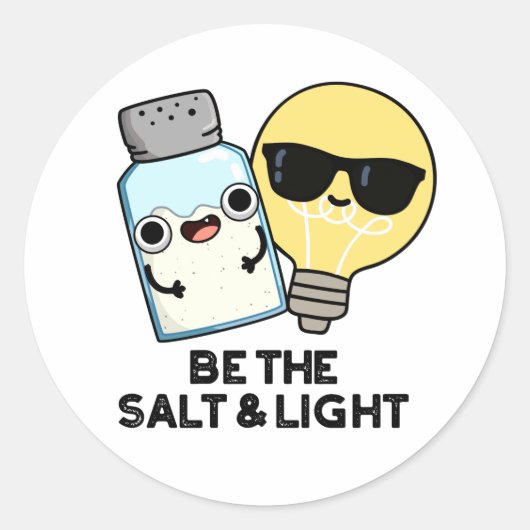 塩と軽いバイブルおもしろいパンだ ラウンドシール (正面)