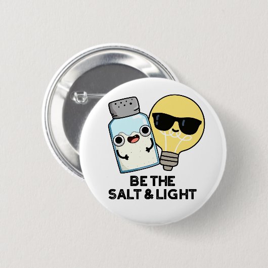 塩と軽いバイブルおもしろいパンだ 缶バッジ (正面&裏面)