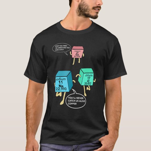 塩と銅警察の化学パン Tシャツ (正面)