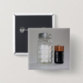 塩と電池 缶バッジ (正面&裏面)