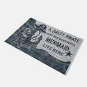 塩の多い海賊と彼の美しい人魚 ドアマット (アングル)