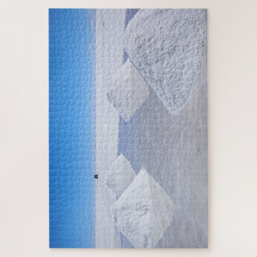 塩の山が付いているサラール族de Uyuniの塩の平たい箱 ジグソーパズル (縦)