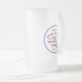 塩の愛に私のコショウをパーソナライズ フロストグラスビールジョッキ (正面右)