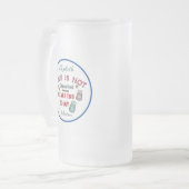 塩の愛に私のコショウをパーソナライズ フロストグラスビールジョッキ (正面左)