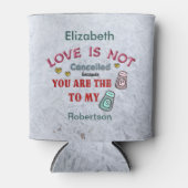 塩の愛に私のコショウをパーソナライズ 缶クーラー (正面)