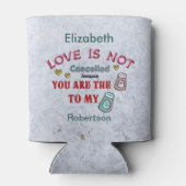 塩の愛に私のコショウをパーソナライズ 缶クーラー (裏面)