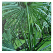 塩の池の熱帯植物 タイル (正面)