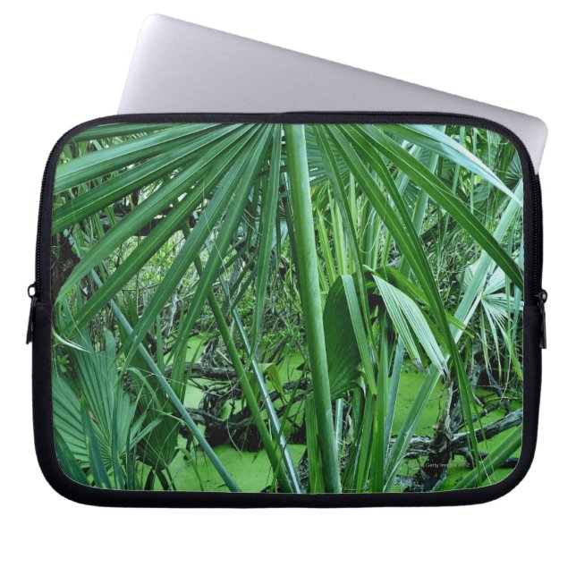 塩の池の熱帯植物 ラップトップスリーブ (正面)