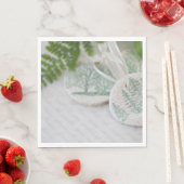 塩の生地の木のオーナメントのヴィンテージ スタンダードランチョンナプキン (インサイチュ)