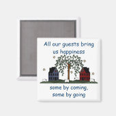 塩の箱の家は、ゲストは幸せを持ってくる マグネット (正面/裏面)