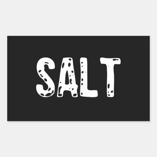 塩の衣装 – 塩とコショウの衣装 長方形シール (正面)