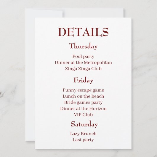 塩をなめてツルンと笑える独身最後の週末 招待状 (裏面)