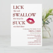 塩をなめてツルンと笑える独身最後の週末 招待状 (スタンド正面)