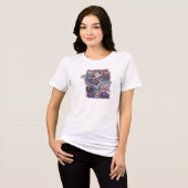 塩を振りかける面白いアライグマのシェフ。皮肉屋な トライブレンドＴシャツ (正面全面)