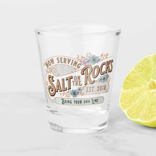 塩を飲むと自分のライム ショットグラス (正面)