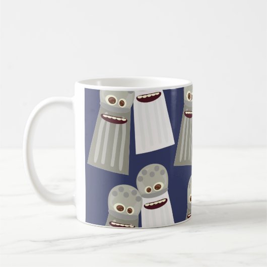 塩コショウかわいい柄 コーヒーマグカップ (左)