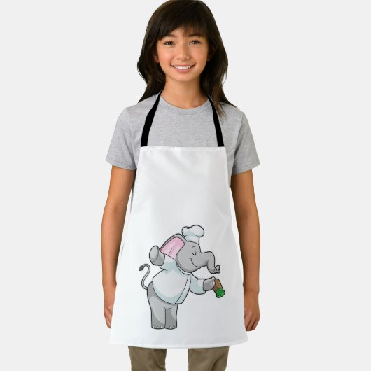 塩シェーカーでシェフとして象 エプロン (インサイチュ)