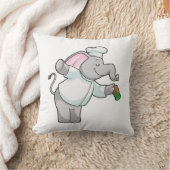 塩シェーカーでシェフとして象 クッション (ブランケット)