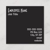 塩シンプルと胡椒の交互の色 スクエア名刺 (裏面)