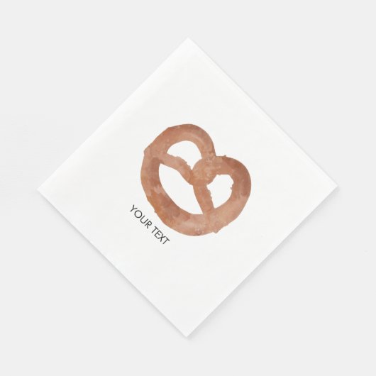 塩ソフトプレッツェルカスタム文字 スタンダードランチョンナプキン (角)