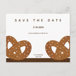 塩プレッツェルイラストレーション保存日付 案内ポストカード